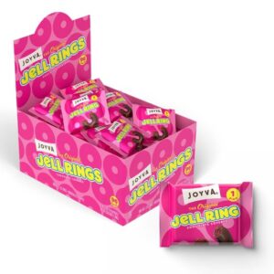 Joyva Chocolate Covered Raspberry Jell Rings Single Wrapped 96ct